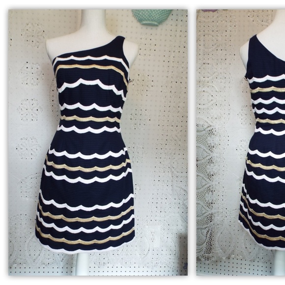 NWOT Lilly Pulitzer Tylar One Shoulder Dress SZ 2 - Picture 5 of 8